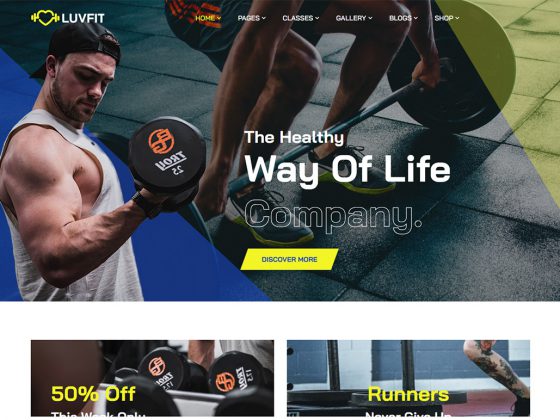 fitness gym website templates