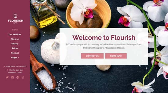 flourish beauty spa html template