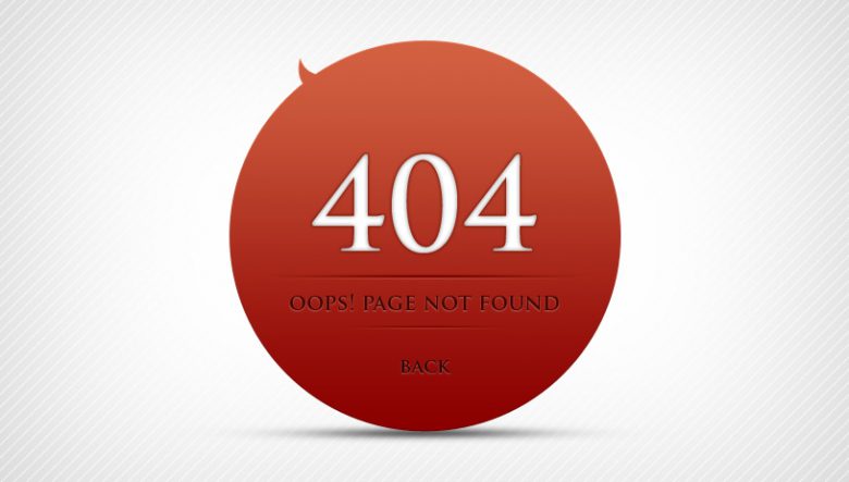 free 404 error page template