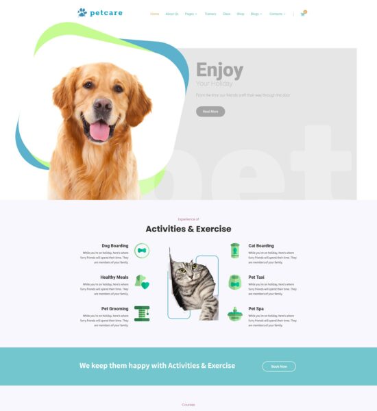 free peticare wordpress theme