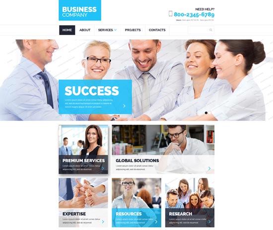 business bootstrap template