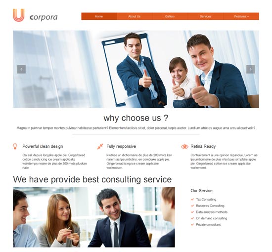 ucorpora html5 corporate template