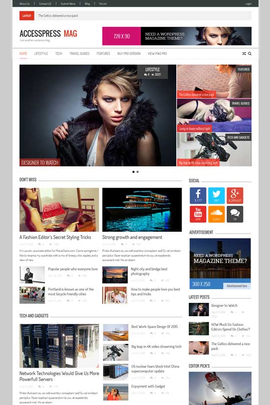 AccessPress Mag modern free magazine WordPress theme