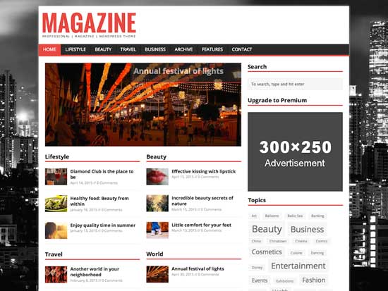 MH Magazine responsive free magazine WordPress theme