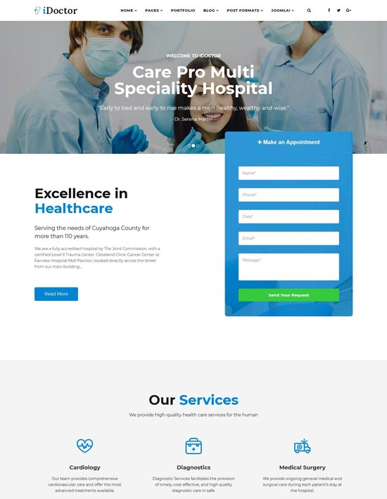 idoctor medical joomla template