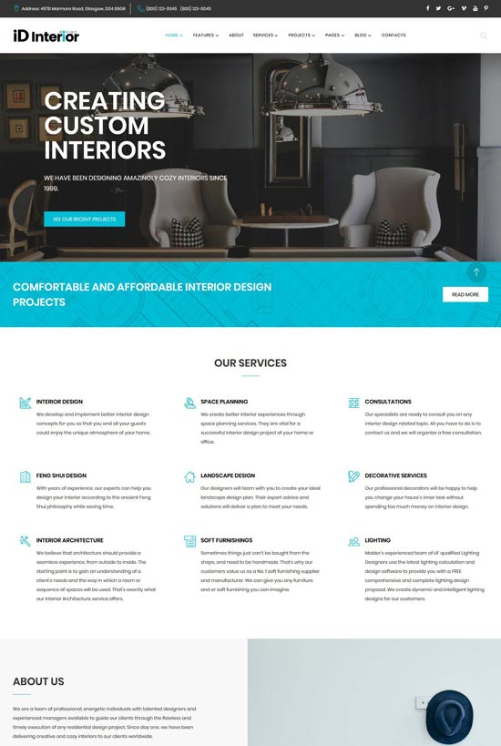 id interior design html template
