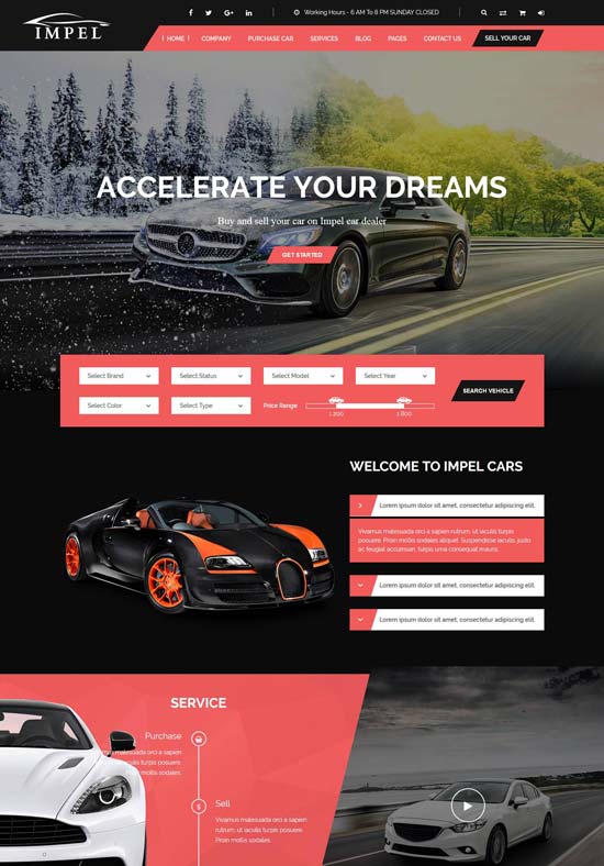 Car Dealer Website Template Free For Your Needs
