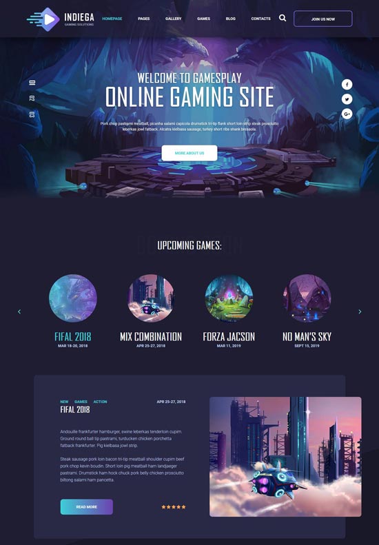 50 Best Gaming Website Templates 2022 FreshDesignweb