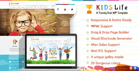 Kids Life | Children WordPress Theme
