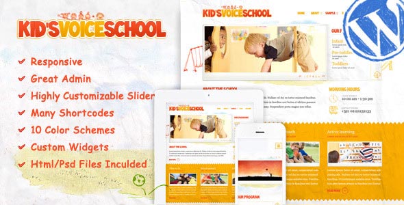 Kids Voice School - Responsive WordPress Theme