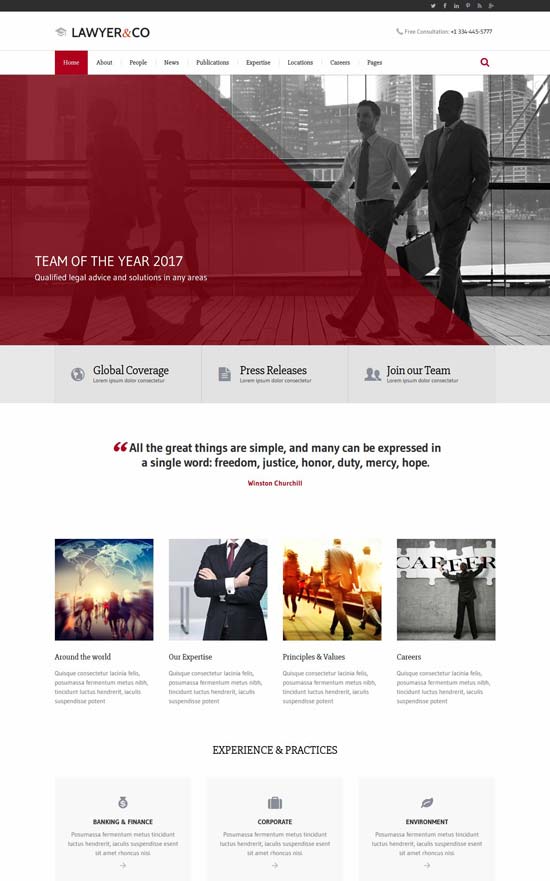 lawyerco responsive site template
