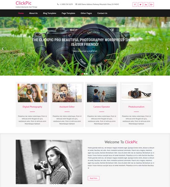 lickpic free photography wordpress theme