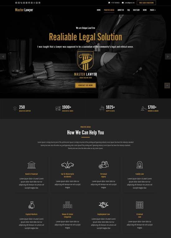 master lawyer html bootstrap template