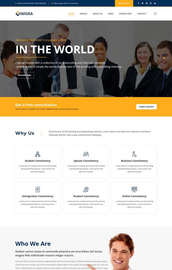 mgra consultancy agency template