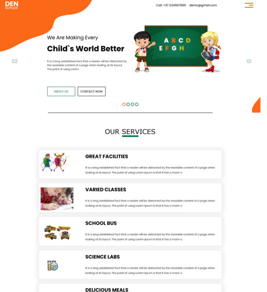 odenschool children school html template