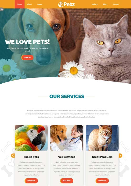 50 Best Animal Pet Website Templates Free & Premium freshDesignweb