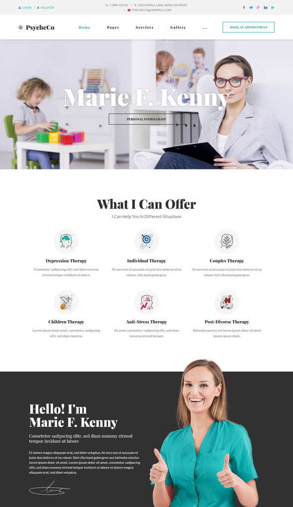 psycheco therapy counseling wordpress theme