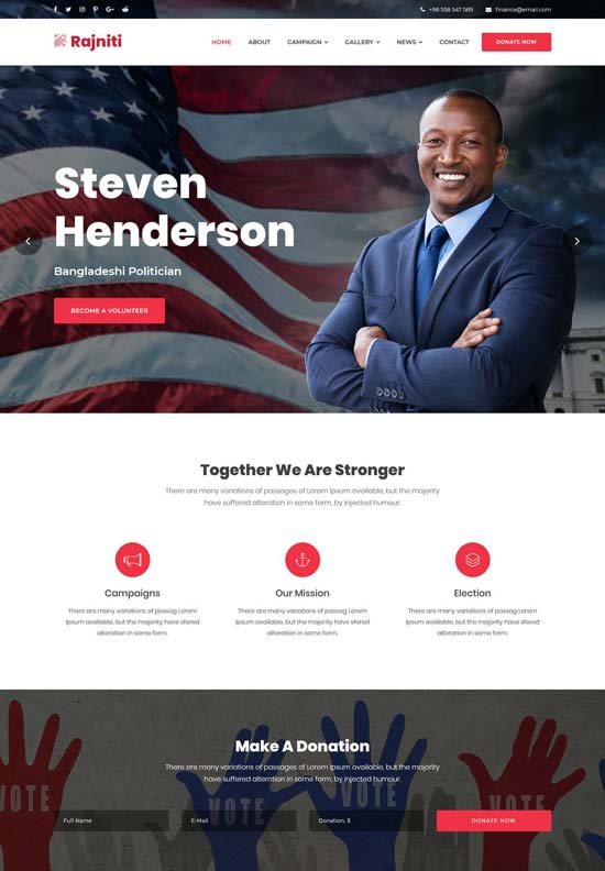 50 Best Political Website Templates 2021 Freshdesignweb