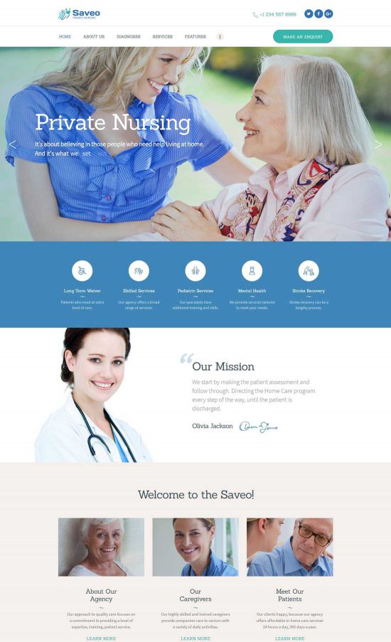 saveo care agency wp theme 