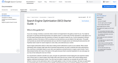 seo starter guide