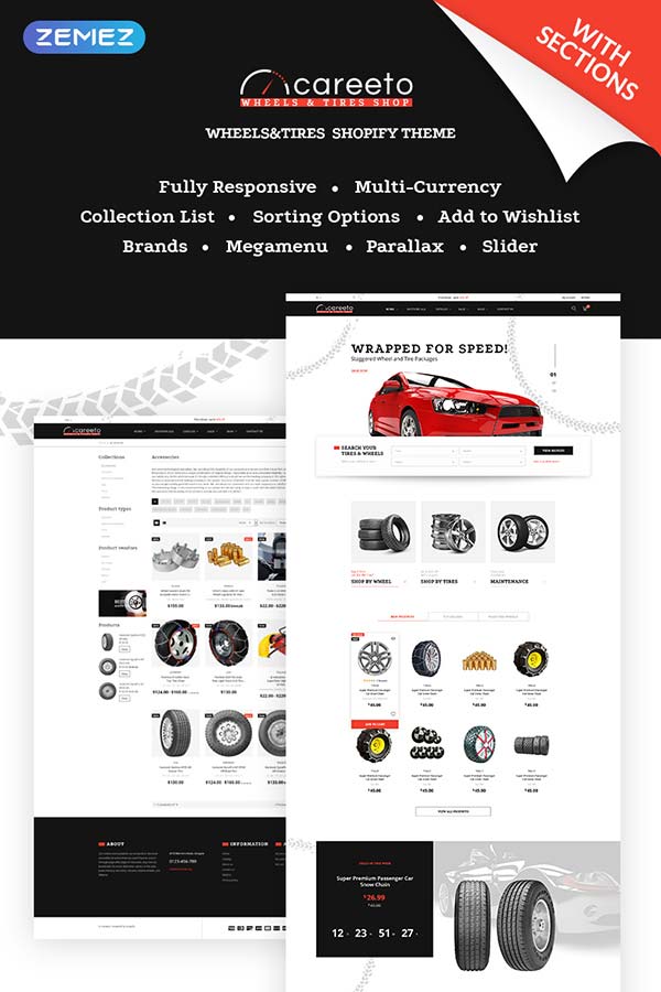 Careeto - Fancy Car Parts Online Store Shopify Theme