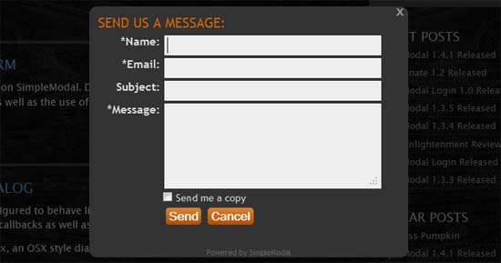 SimpleModal jQuery Popup Box