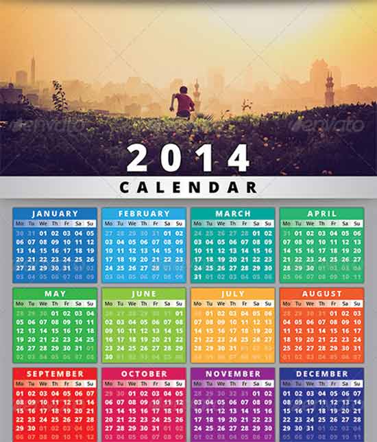 2014 Calendar Template