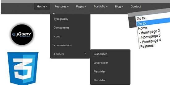 3-Level Responsive Drop Down Navigation Menu with jQuery CSS3