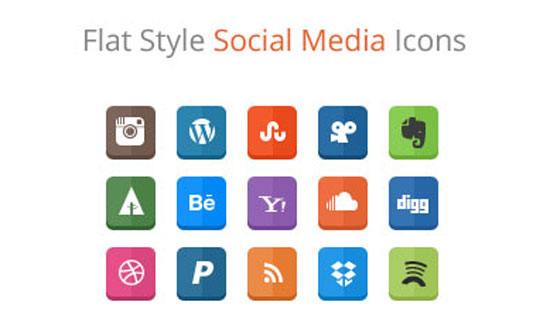 30-Free-Flat-Style-Social-Media-Icons