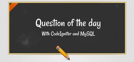 Question of the Day with CodeIgniter and MySQL