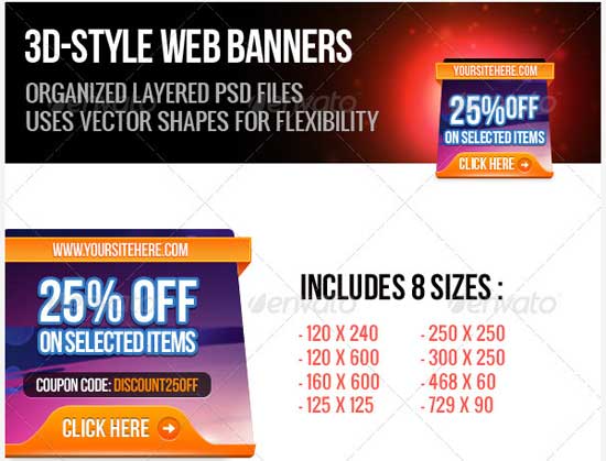 3d Web Banners