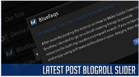 Latest Post Blogroll Slider with jQuery and PHP