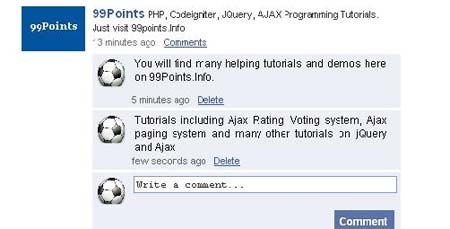 Facebook Style Wall and Comments Post using jQuery PHP and Ajax