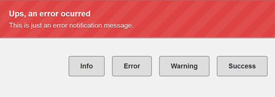 Notification Messages with CSS3 jQuery
