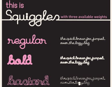 Squiggles Ultimate Pack free fonts design