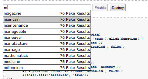 autoComplete jQuery Plugin