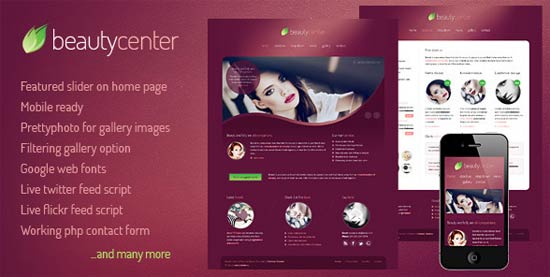 Beauty Center Website Template