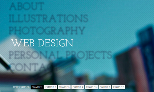 Blur Menu with CSS3 Transitions 