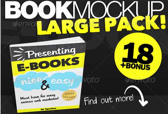 Book Mockup LARGE Pack