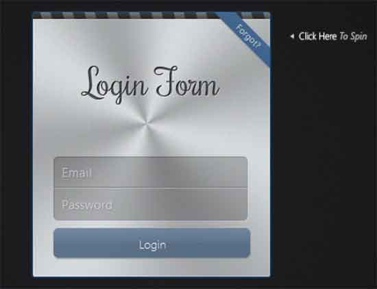 Apple-like Login Form with CSS 3D Transforms