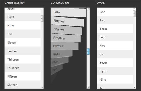 CSS3 scroll effects 3D