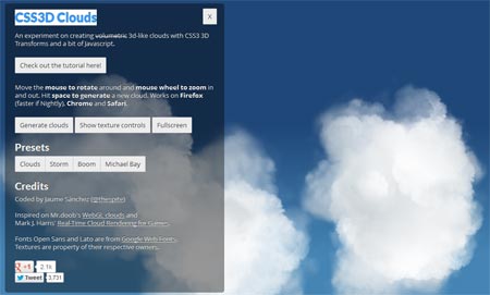 CSS3D Clouds