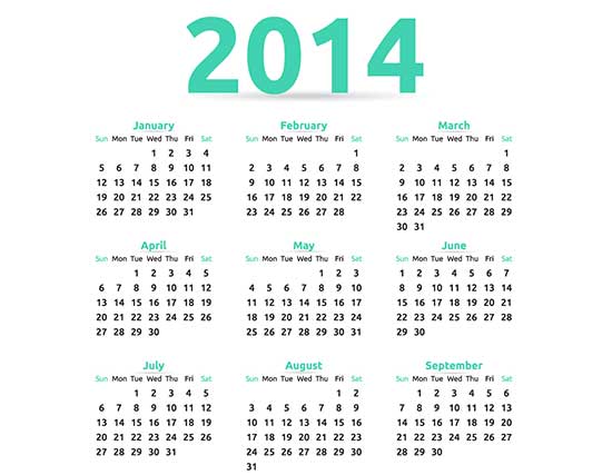 Free Calendar 2014 52