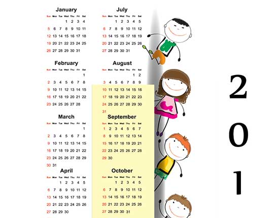 Calendar 2014 for Kids