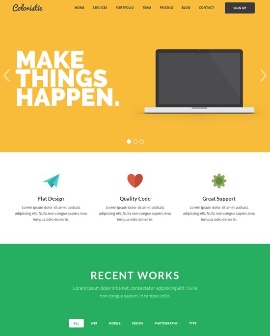 Coloristic-Flat-OnePage-Responsive-Template