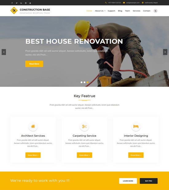 construction base free construction wordpress theme