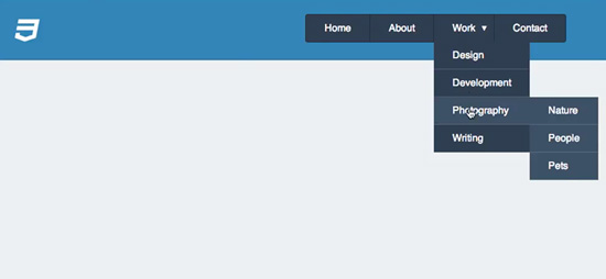 Create Simple CSS Dropdown Menu