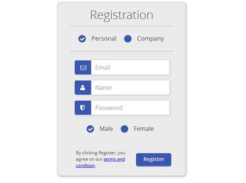 Css3-html5-Registration-Form