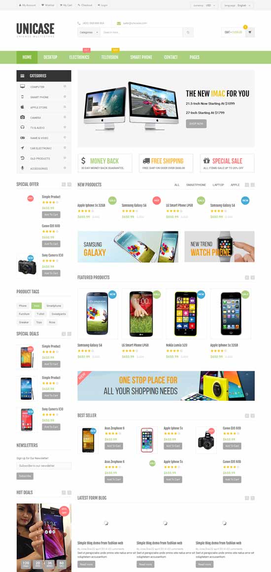 Template Html Ecommerce Free Pulp
