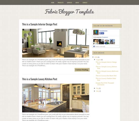 responsive blogger template - Fabric
